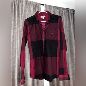 Express burgundy dress shirt.